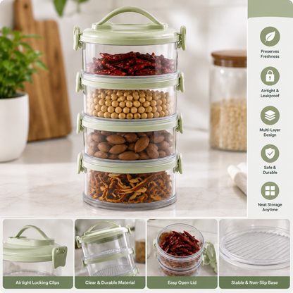 Multi-Layer Sealed Spice Organizer – Airtight Kitchen Storage