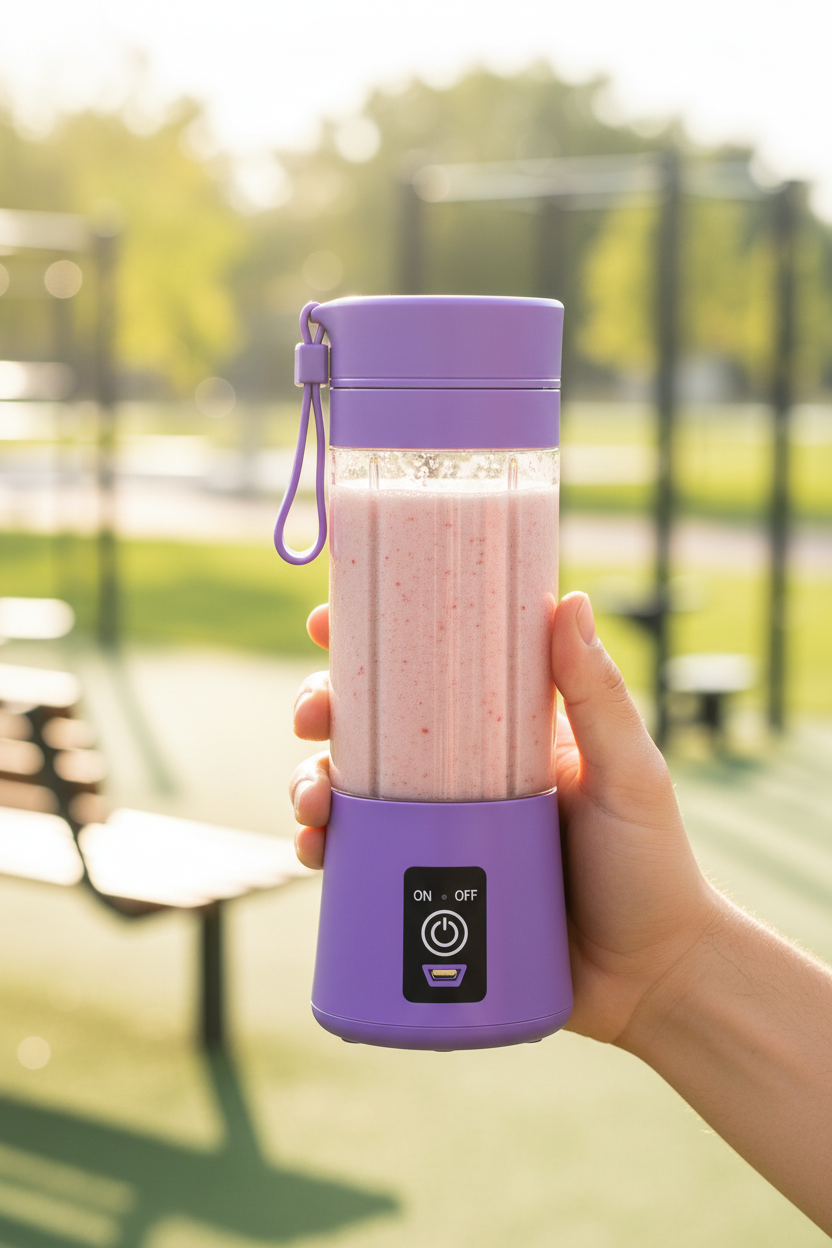Mini blender smoothie on the go